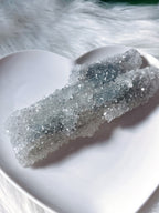 Large Apophyllite Crystal Cluster, Raw Icy Blue-Grey Diamond Apophyllite Specimen
