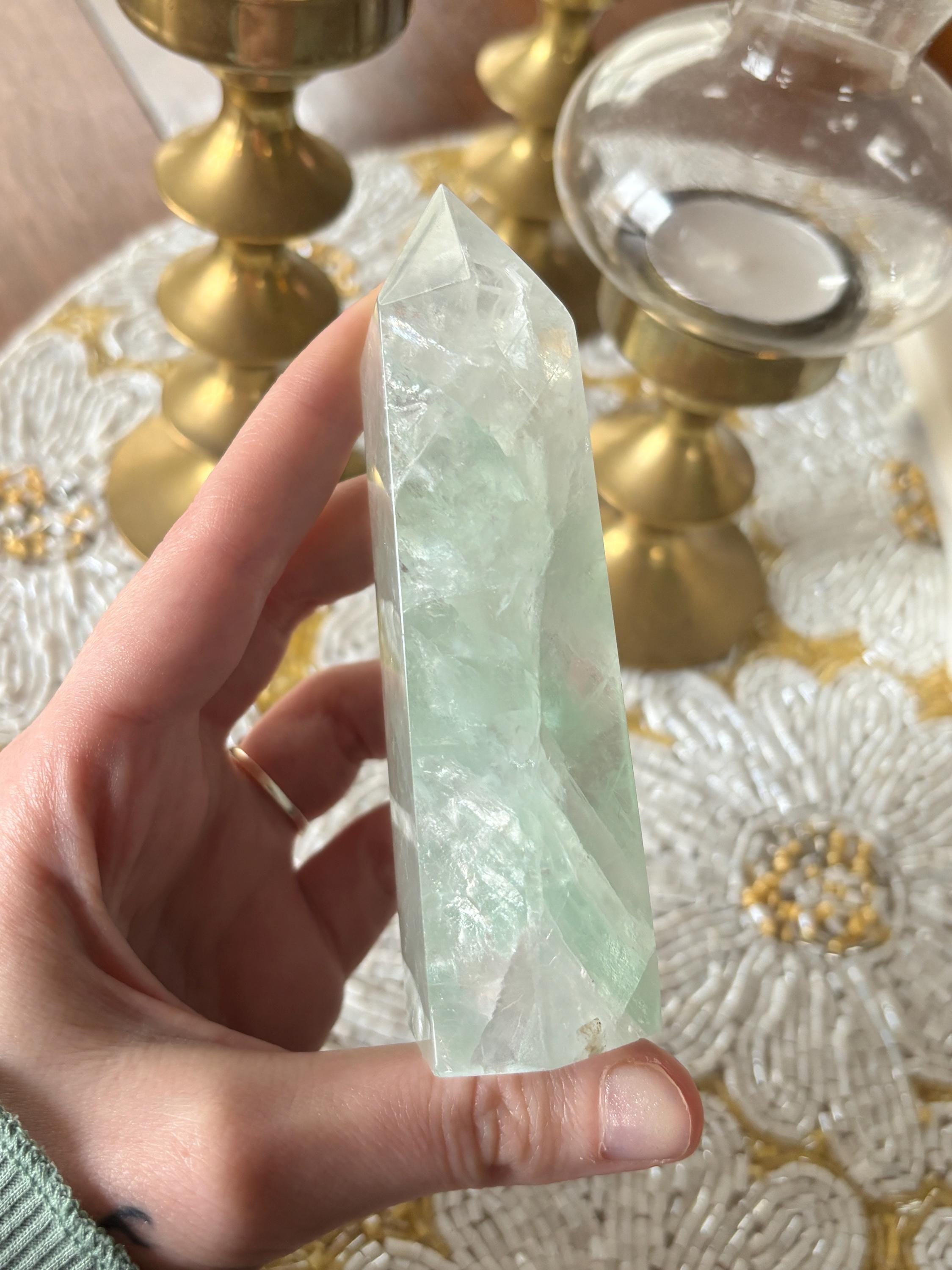 Glassy Green Fluorite Tower