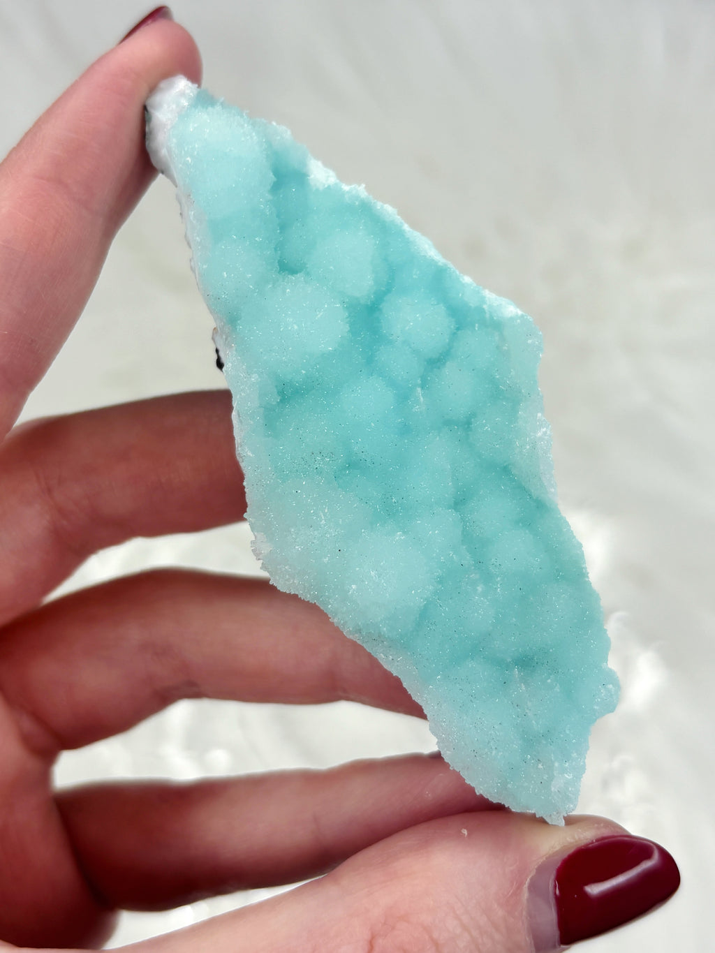 Botryoidal Hemimorphite Specimen, Natural Blue Green Hemimorphite Crystal