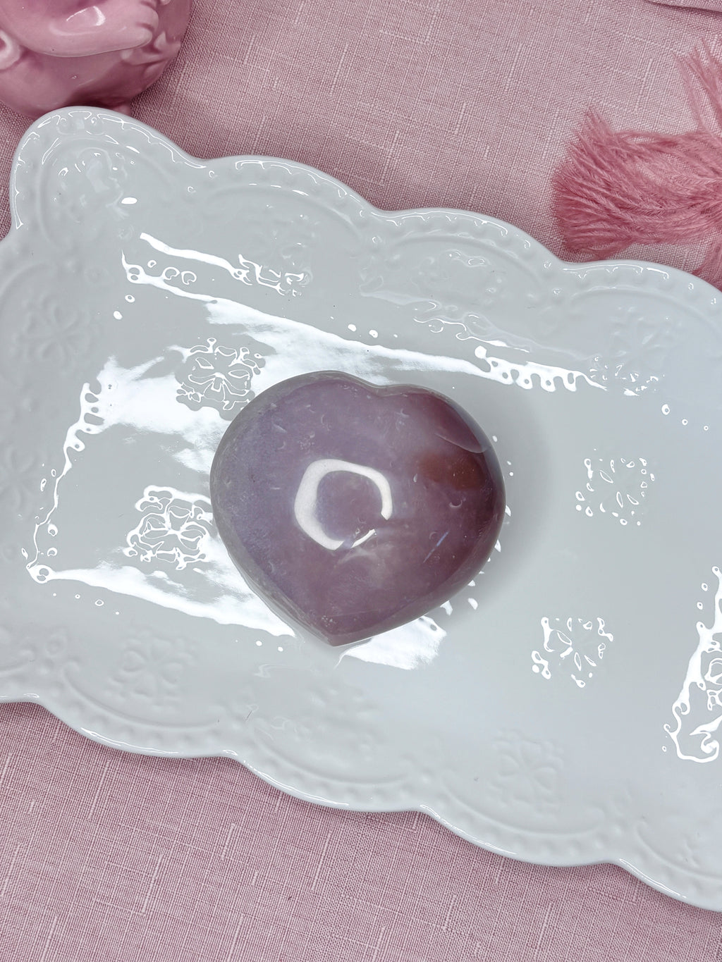 Lavender Sea Jasper Heart
