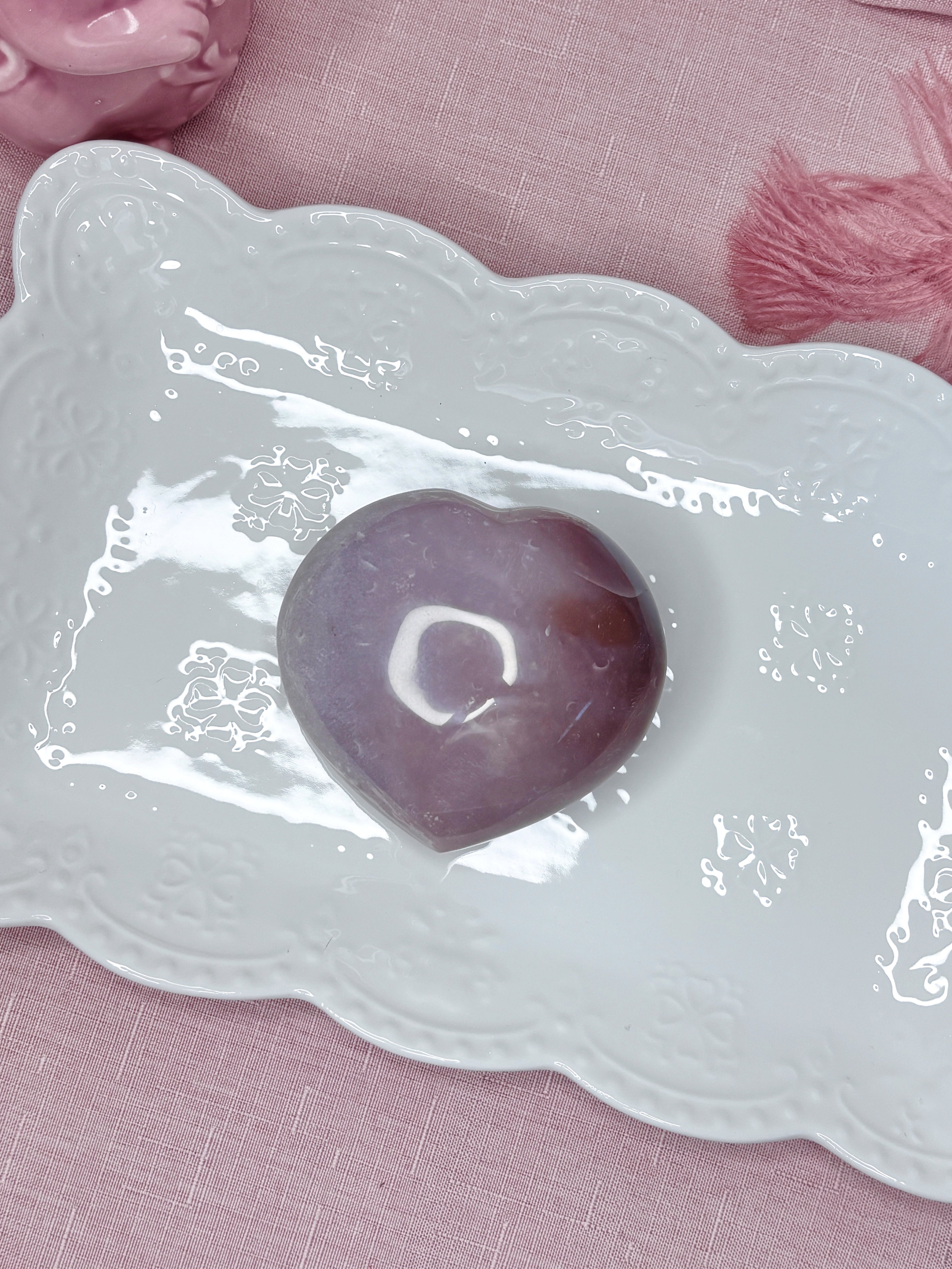 Lavender Sea Jasper Heart