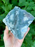 Blue Green Amethyst Crystal, Raw "Rainbow" Galaxy Sugar Amethyst