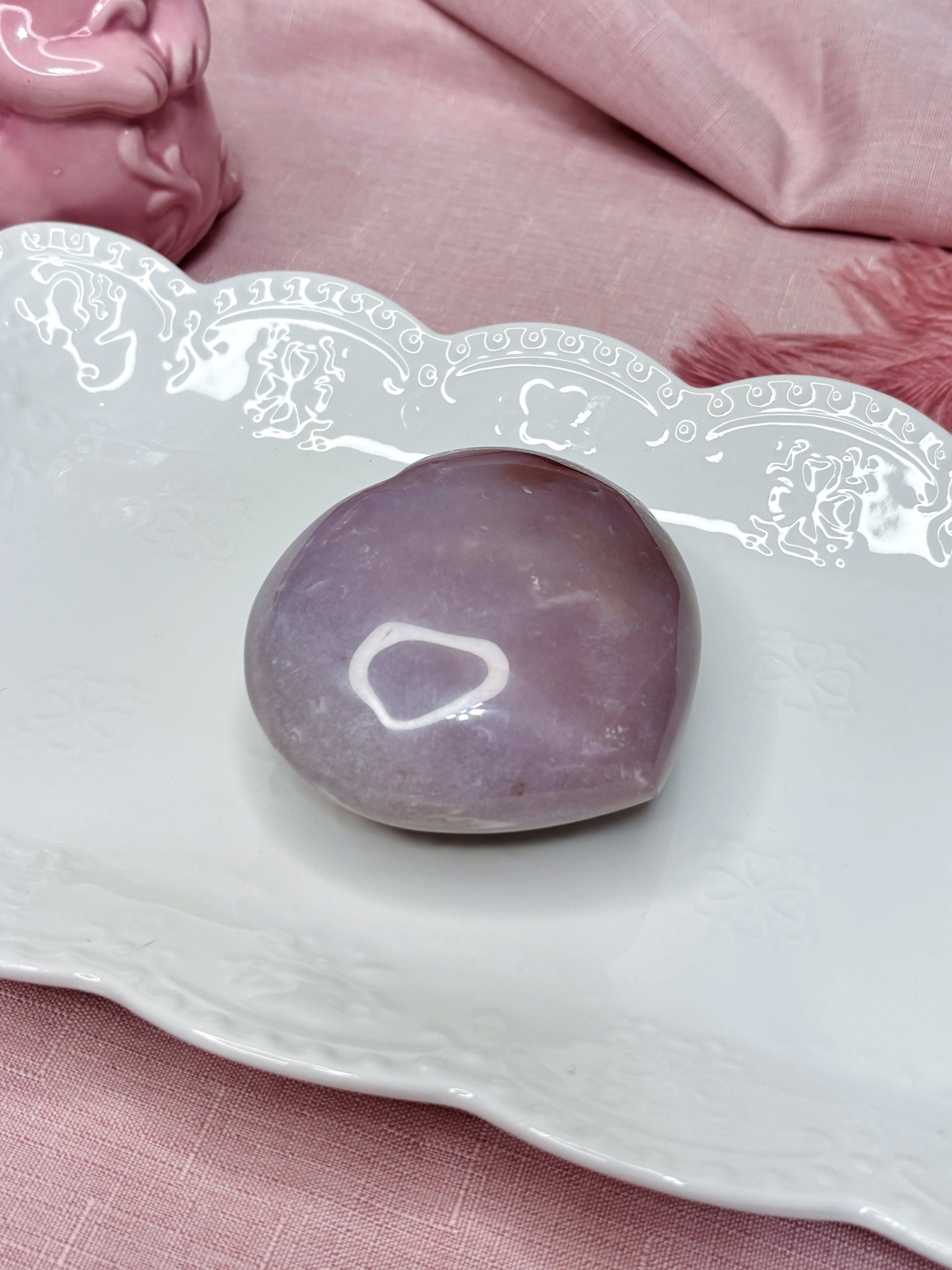 Lavender Sea Jasper Heart