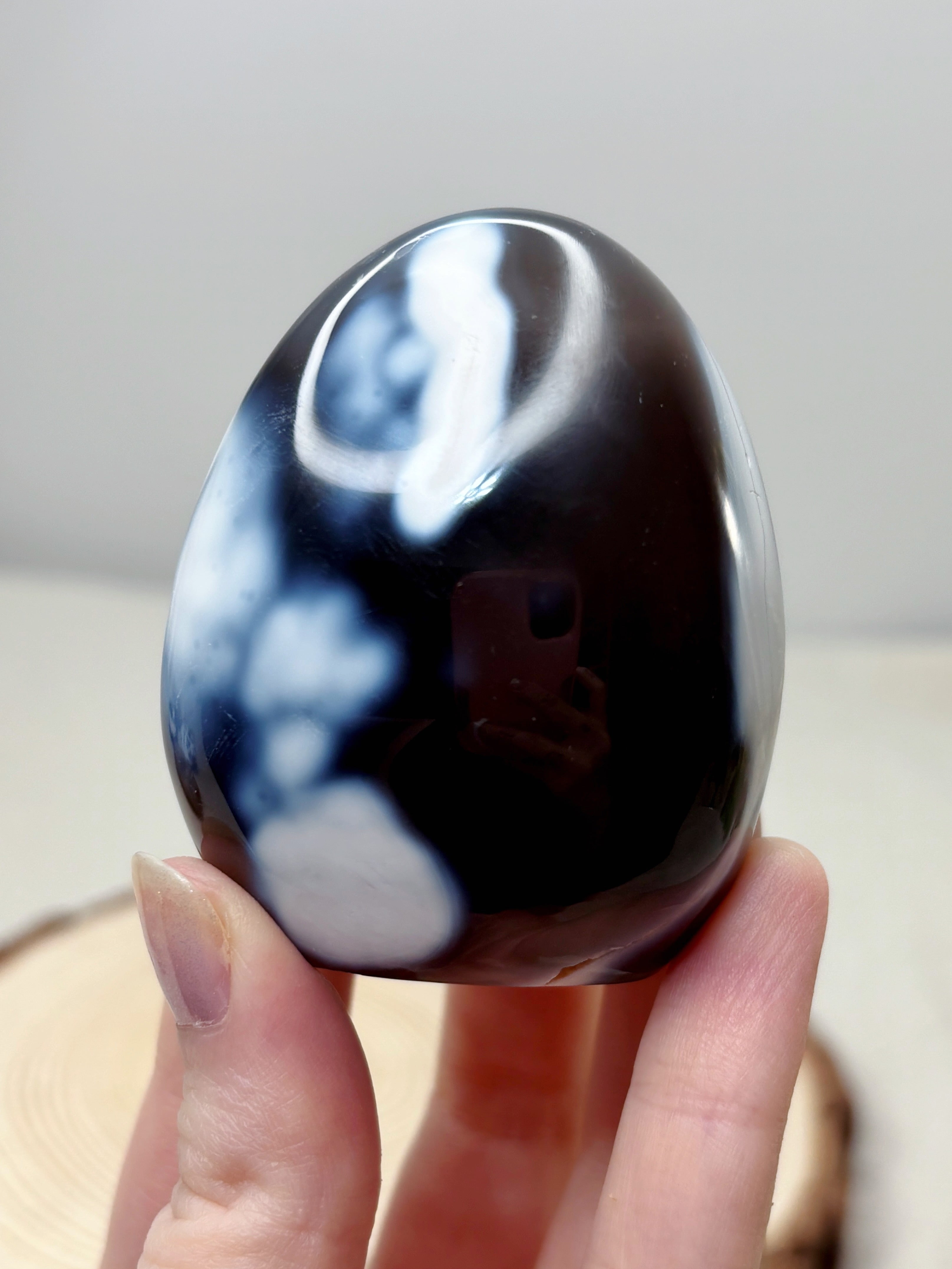 Orca Agate Crystal Freeform