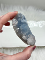 Rare Blue Sugar Apophyllite Crystal, Natural Cubic Ice Apophyllite Specimen
