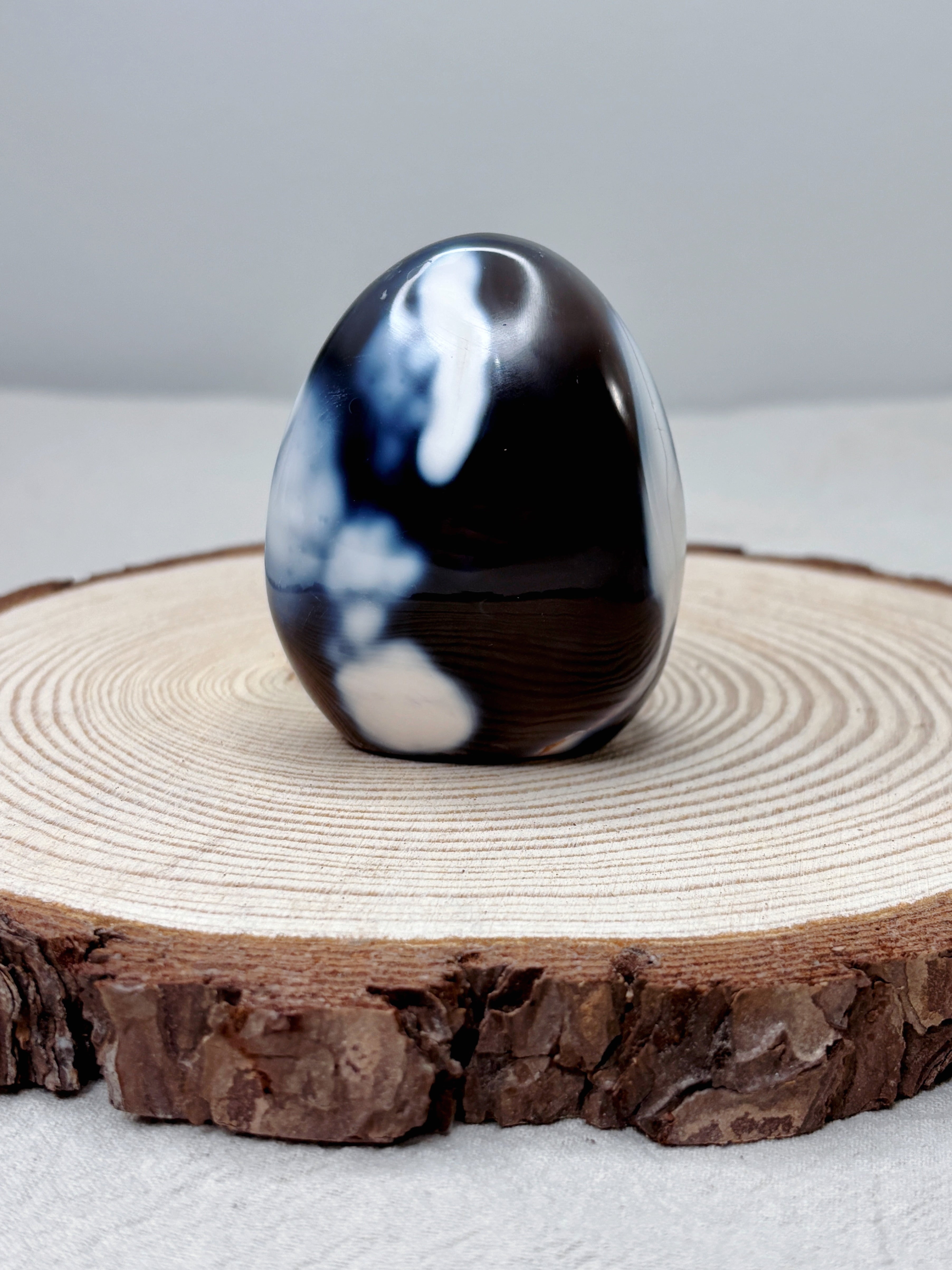 Orca Agate Crystal Freeform