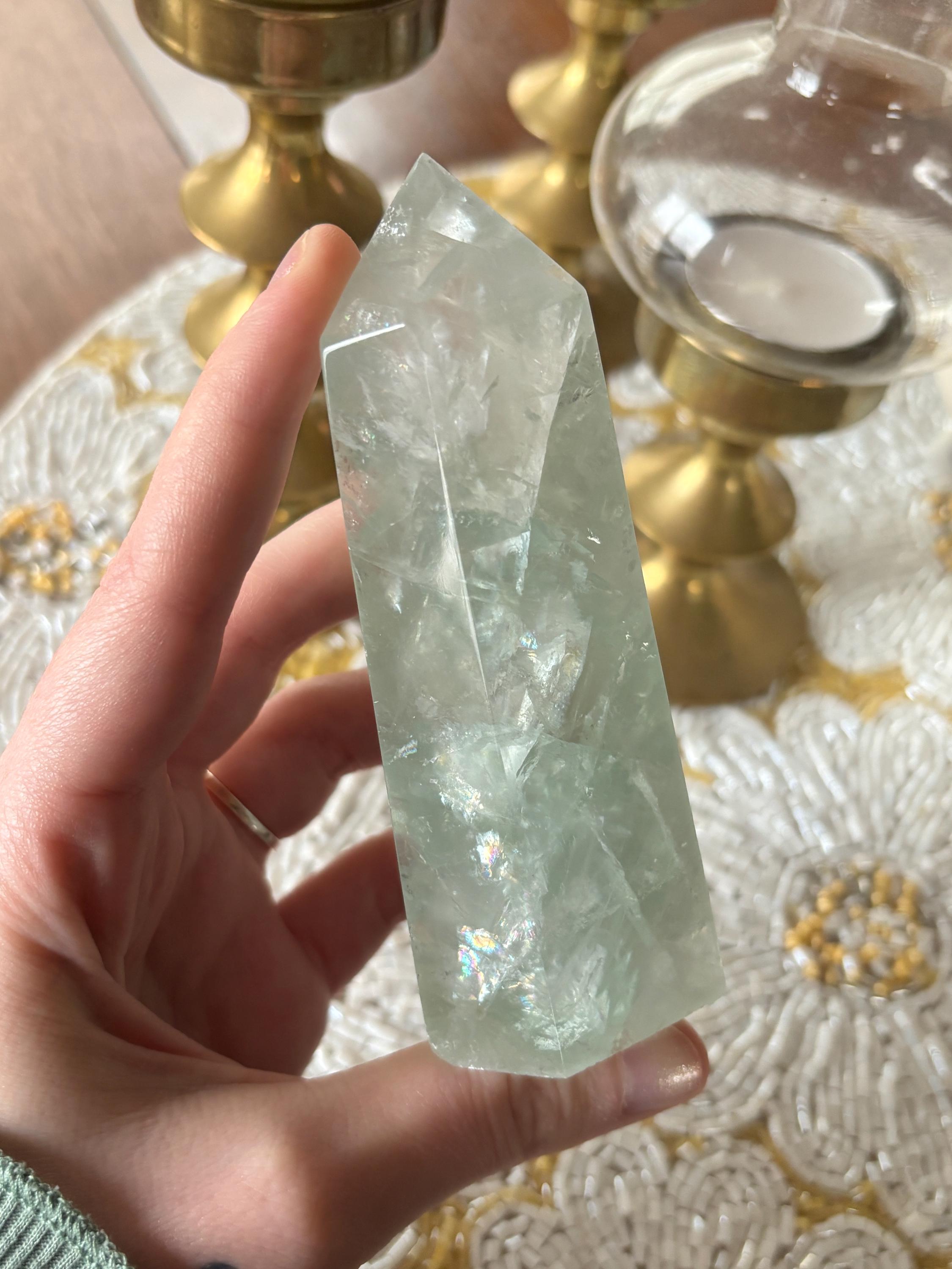 Glassy Green Fluorite Tower