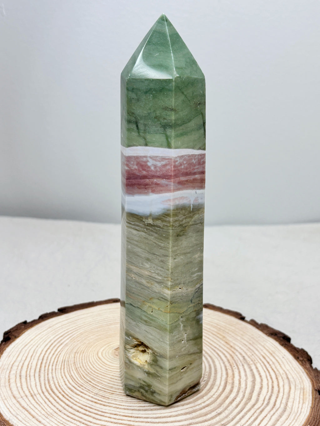 Large Pastel Ocean Jasper Tower