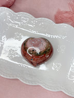 Pink & Red Sea Jasper Heart