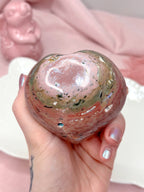 Pink & Red Sea Jasper Heart