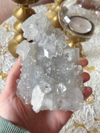 Large Apophyllite Crystal Cluster, Raw Blue Diamond Apophyllite Specimen