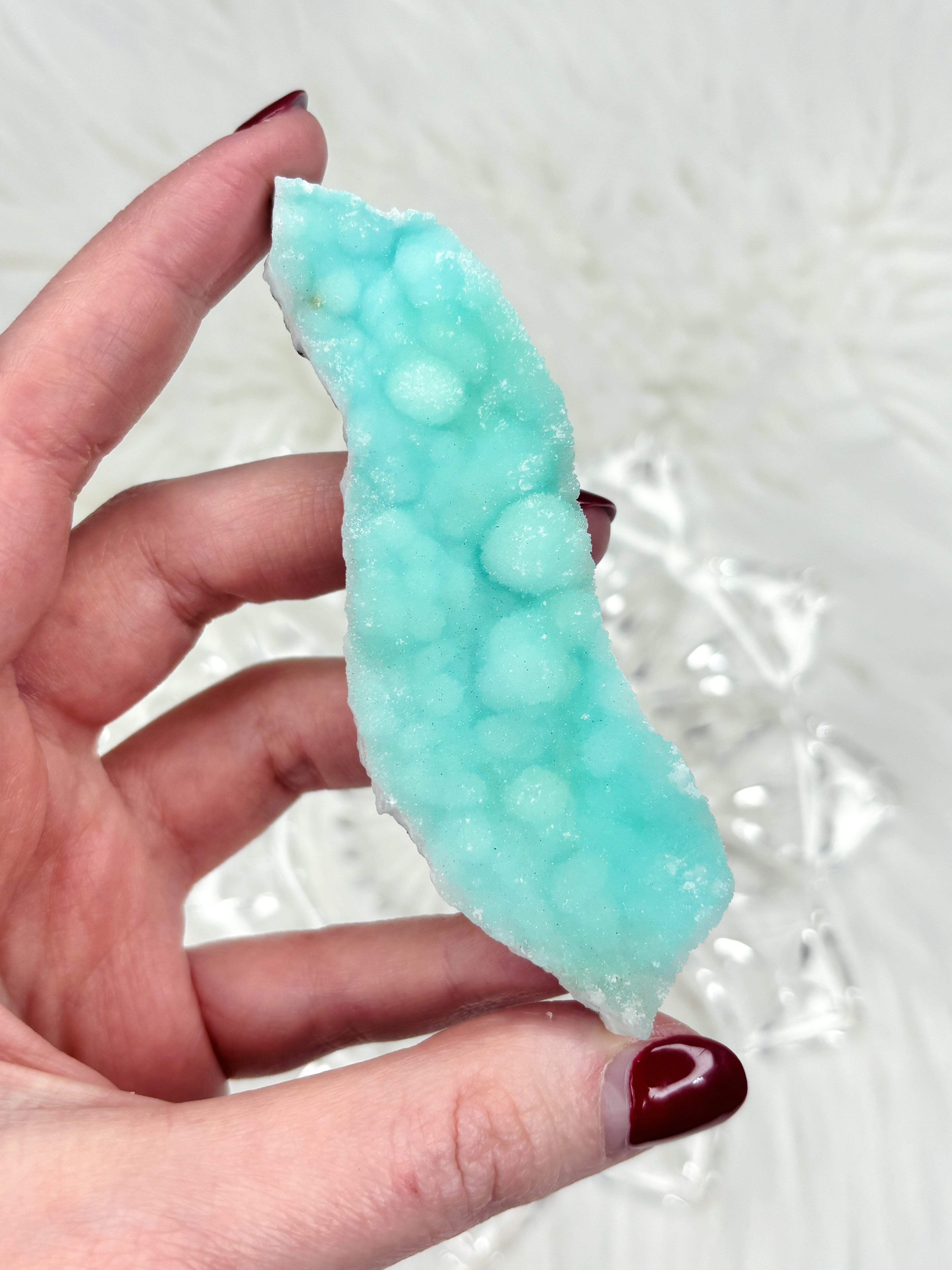 Botryoidal Hemimorphite Specimen, Natural Blue Green Hemimorphite Crystal