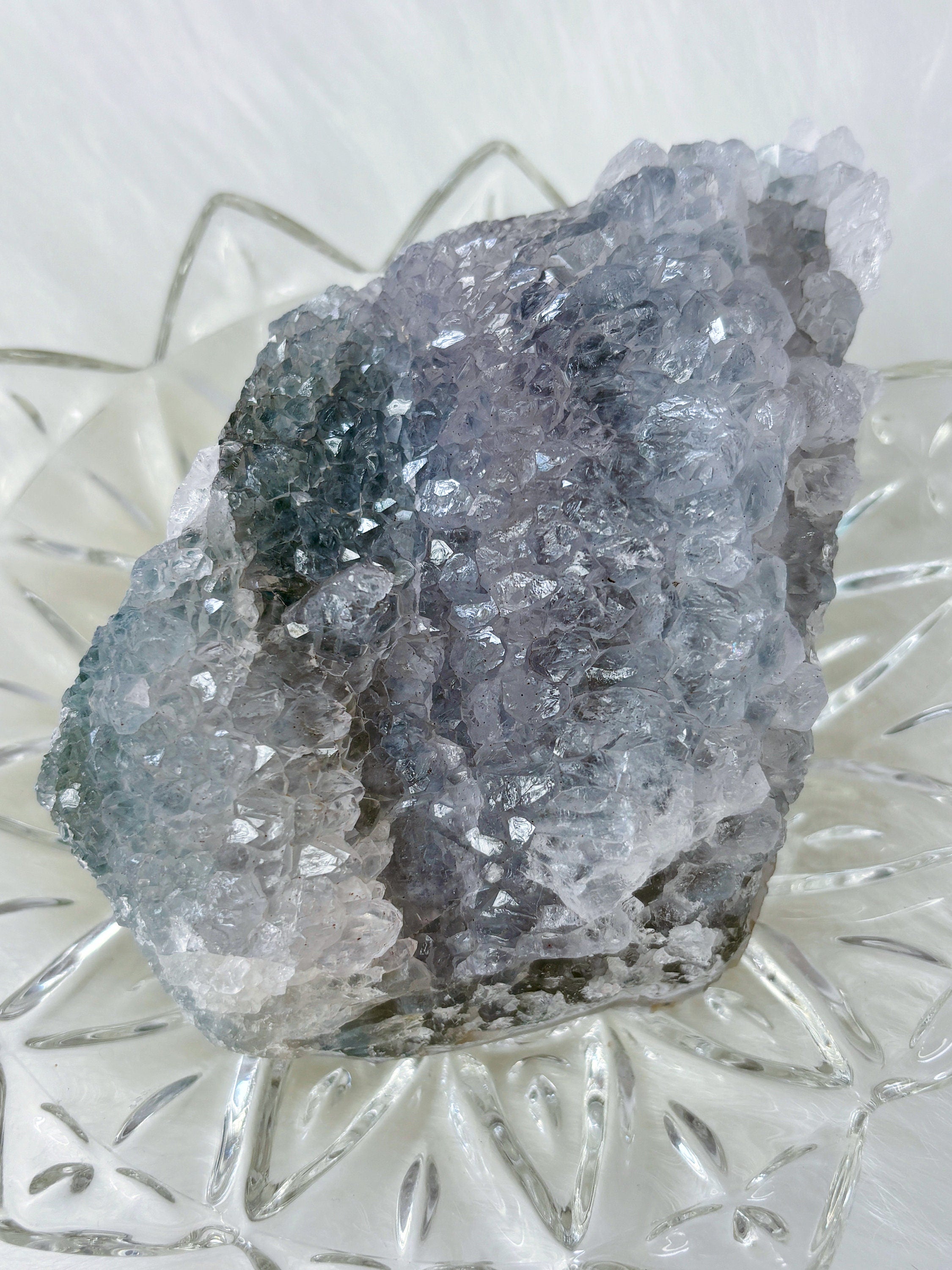Rare Blue Amethyst Crystal, Raw "Rainbow" Galaxy Amethyst Specimen
