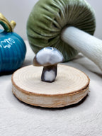 Orca Agate Mushroom Crystal, Hand Carved Natural Gemstone Mushroom