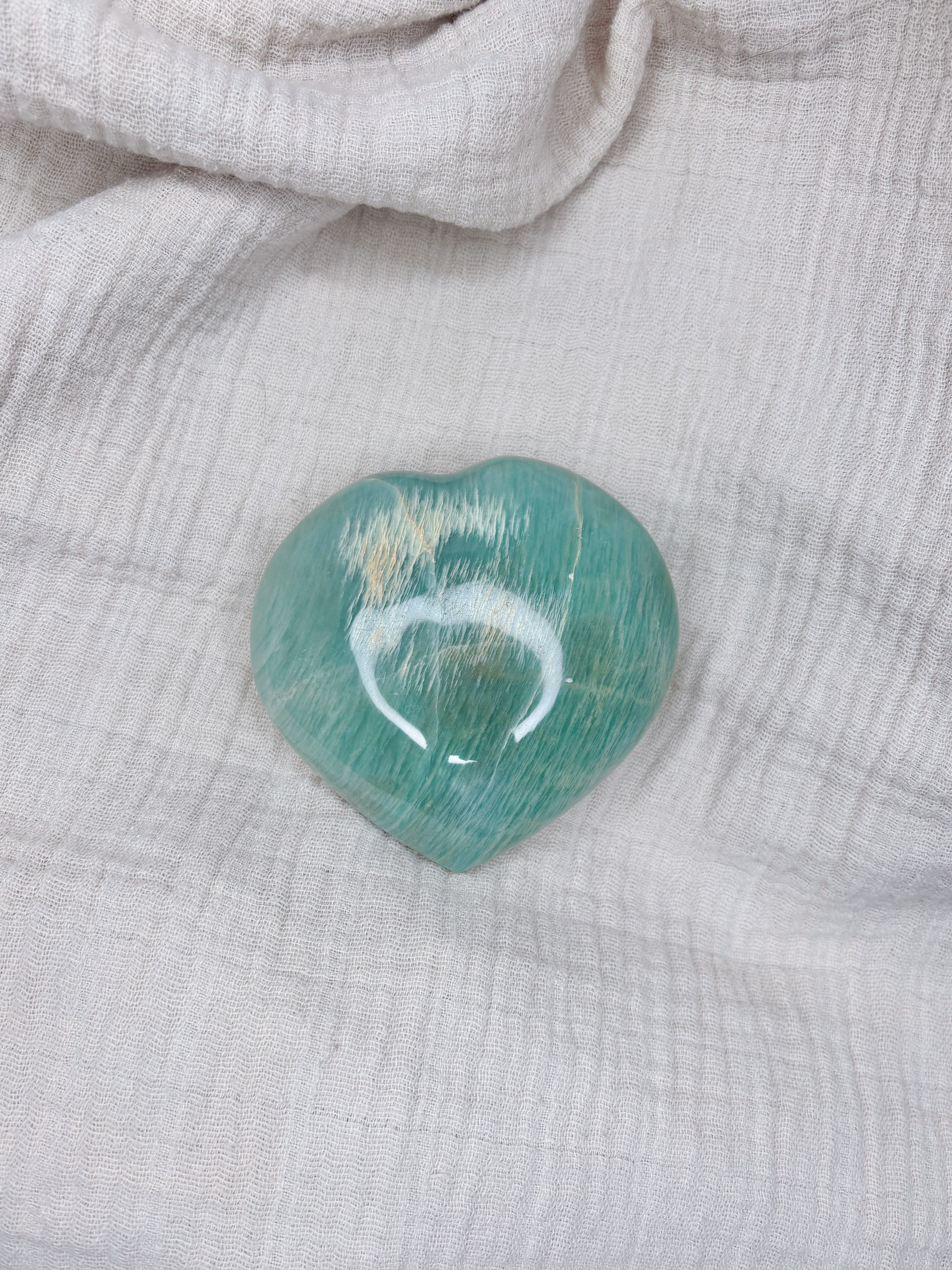 Large Green Moonstone Heart