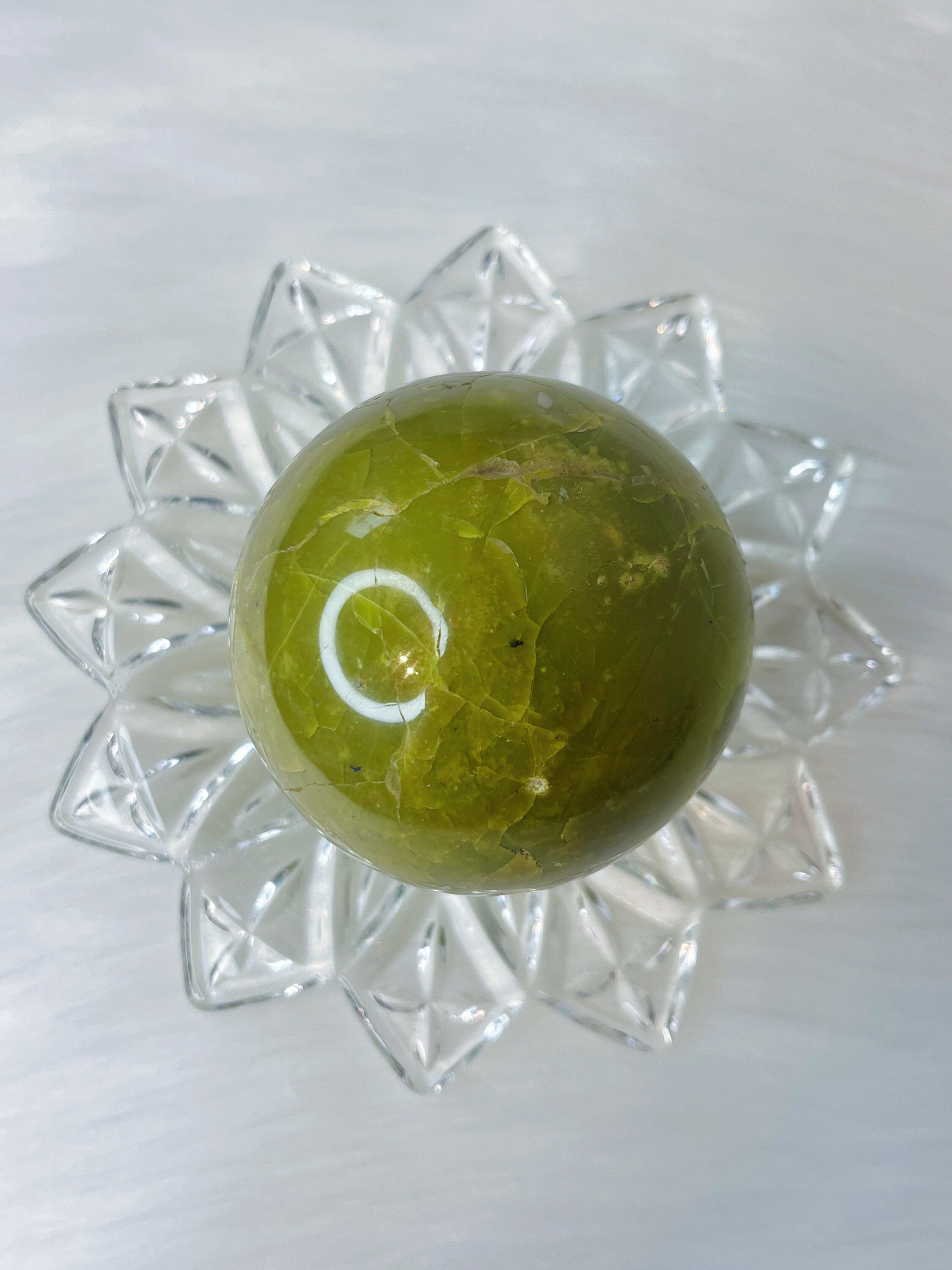 Large Green Opal Sphere