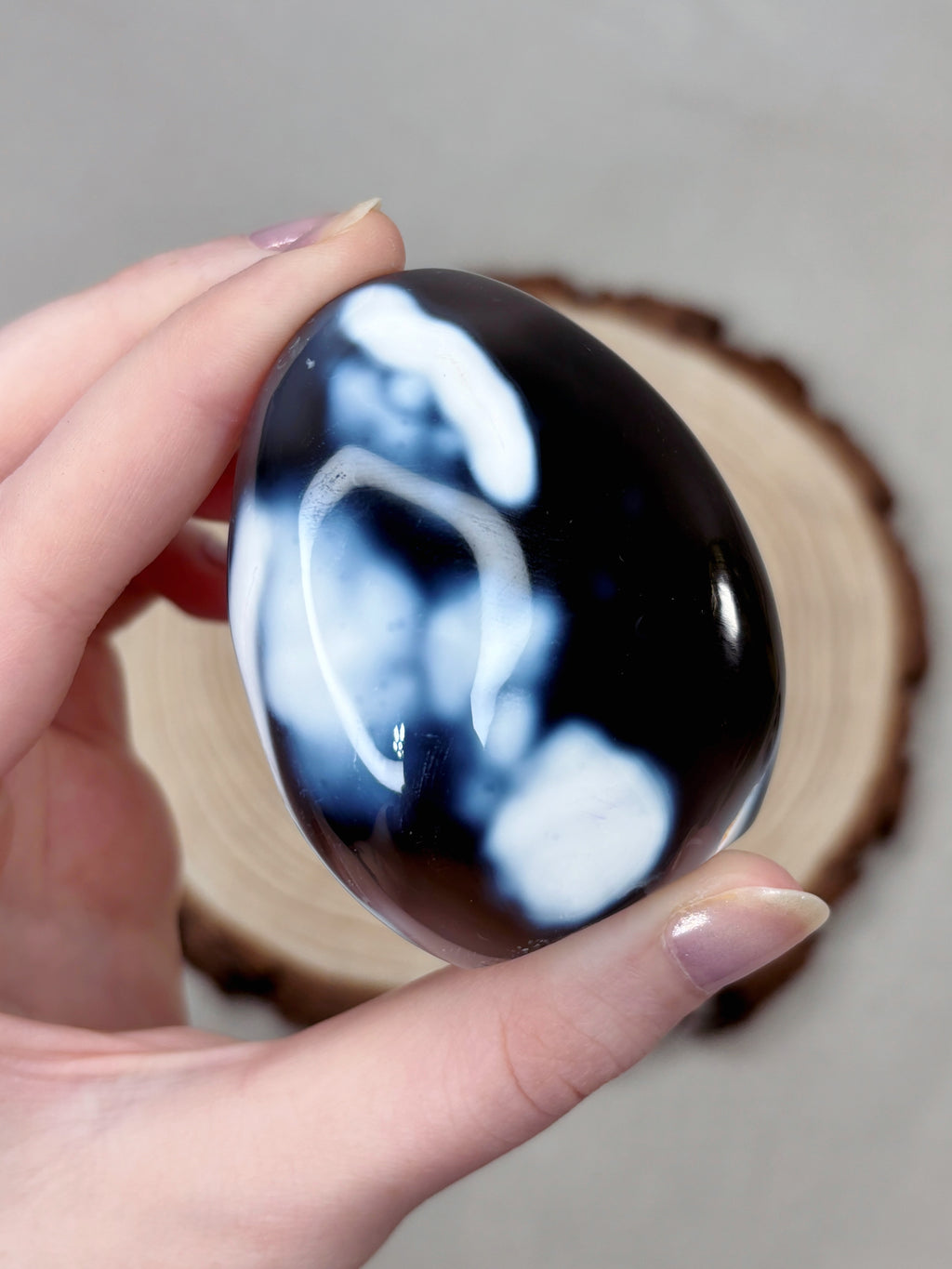 Orca Agate Crystal Freeform