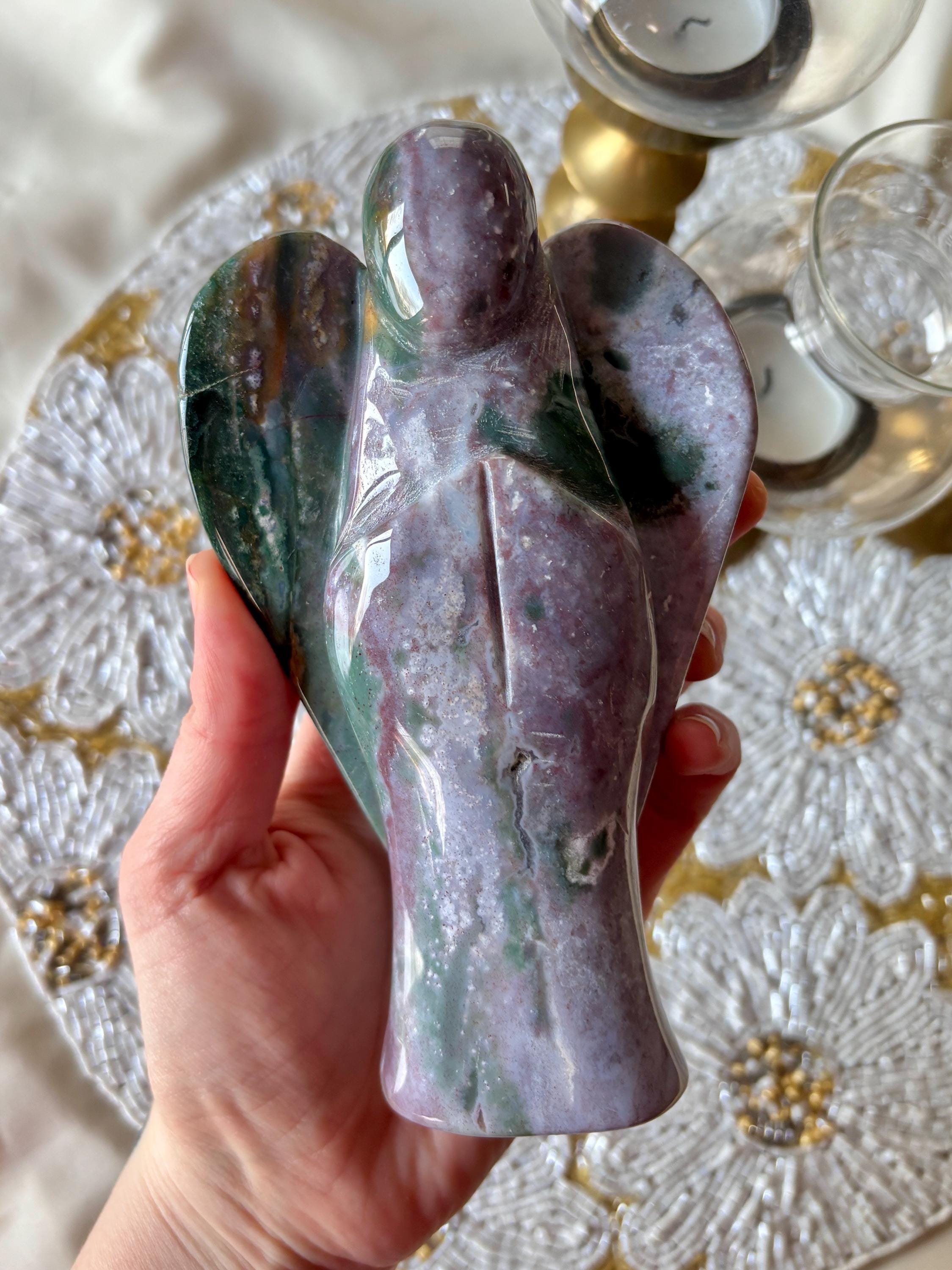 Large Ocean Jasper Guardian Angel