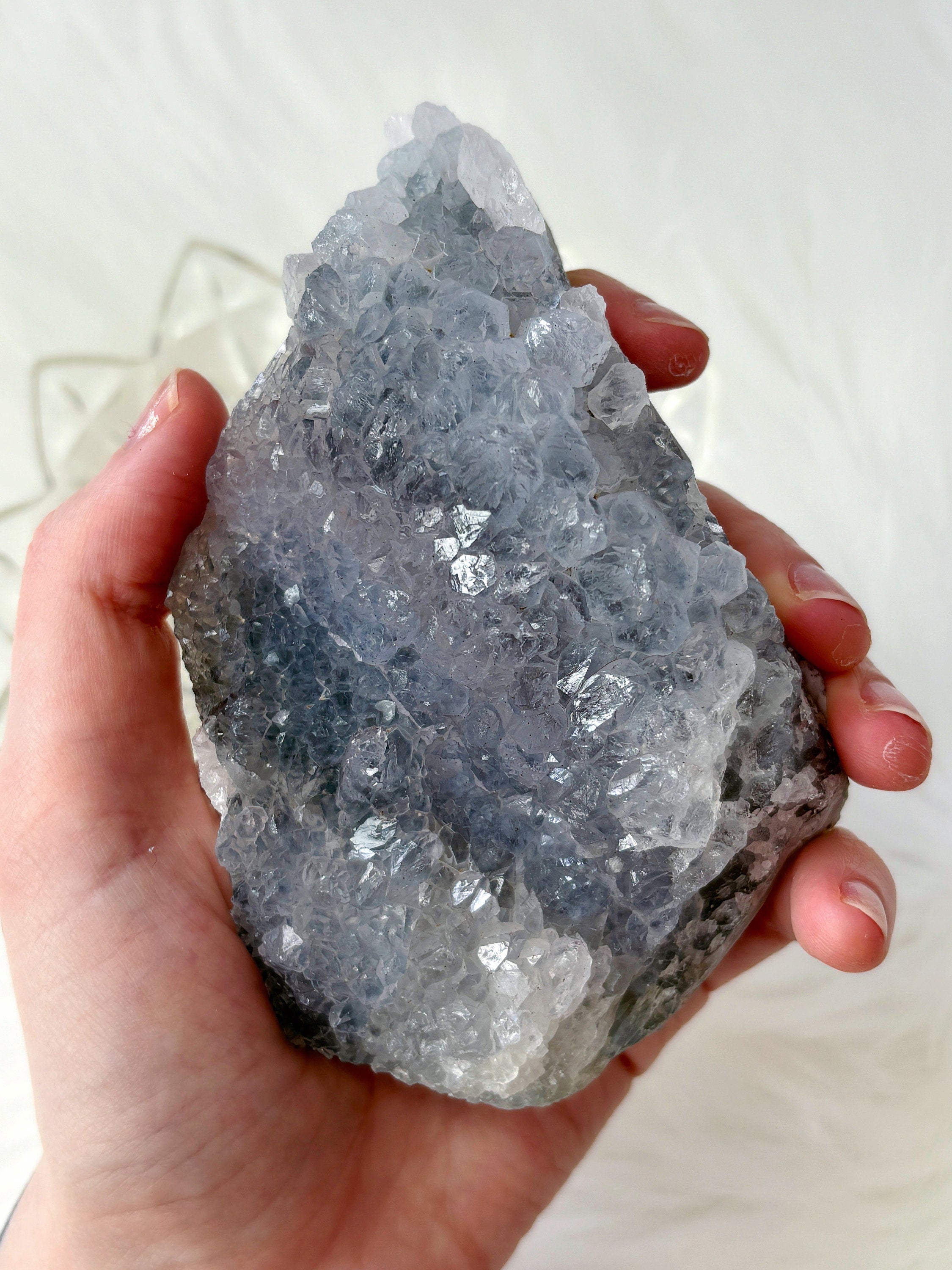Rare Blue Amethyst Crystal, Raw "Rainbow" Galaxy Amethyst Specimen