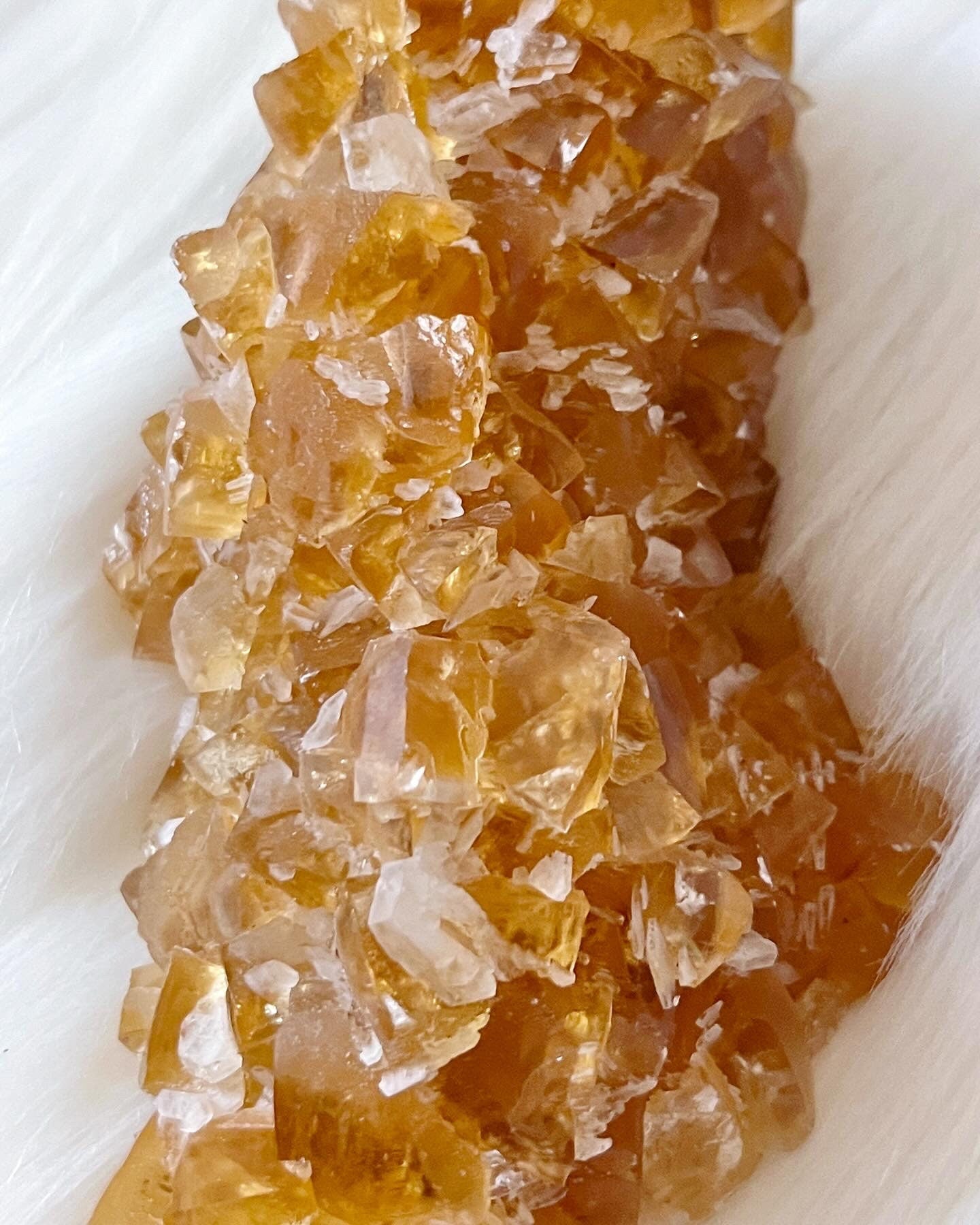 Large Raw Honey Calcite Crystal, Natural Yellow-Orange Calcite Specimen