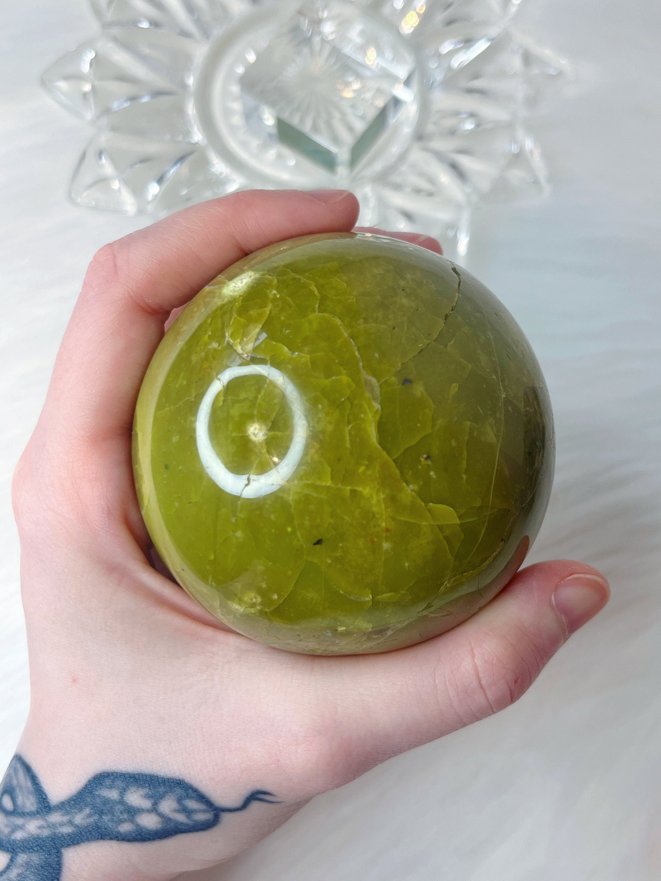 Large Green Opal Sphere