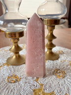 Large Pink Amethyst Tower, Natural Pink Amethyst Crystal Obelisk Point