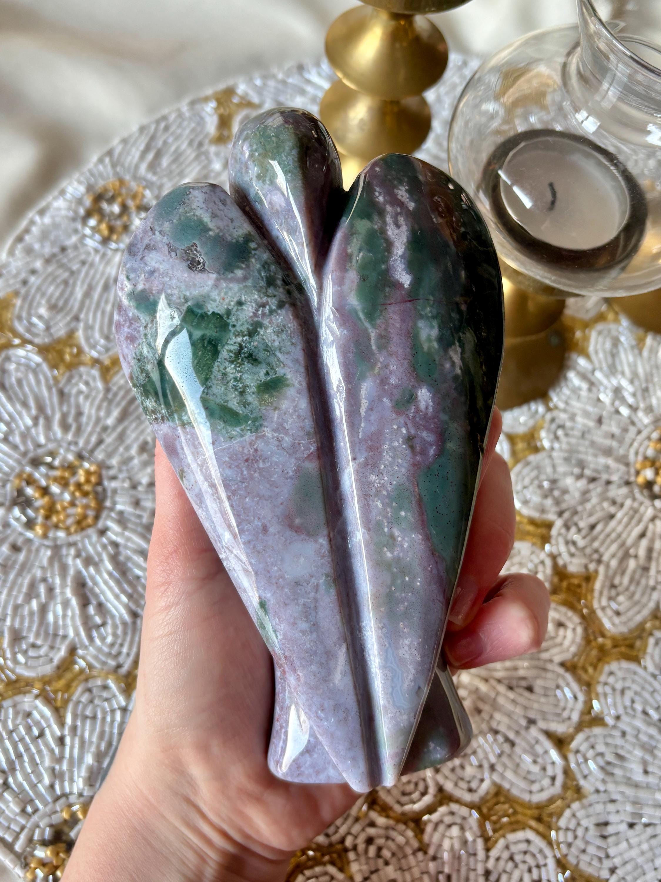 Large Ocean Jasper Guardian Angel