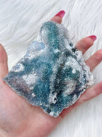 Blue Green Amethyst Crystal, Raw "Rainbow" Galaxy Sugar Amethyst