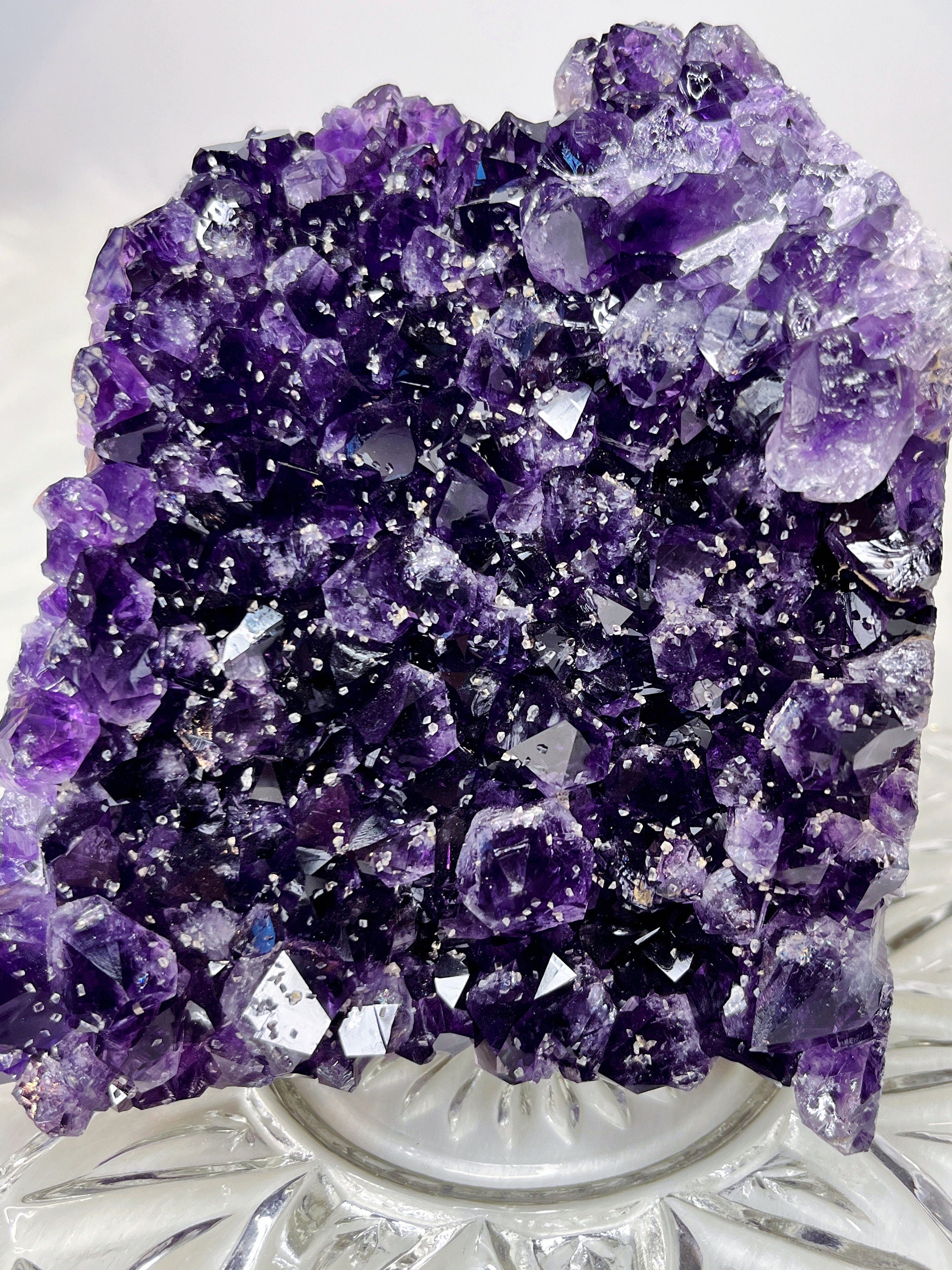 High Quality Deep Purple Amethyst Freeform, Natural Raw Amethyst Cut Base from Uruguay