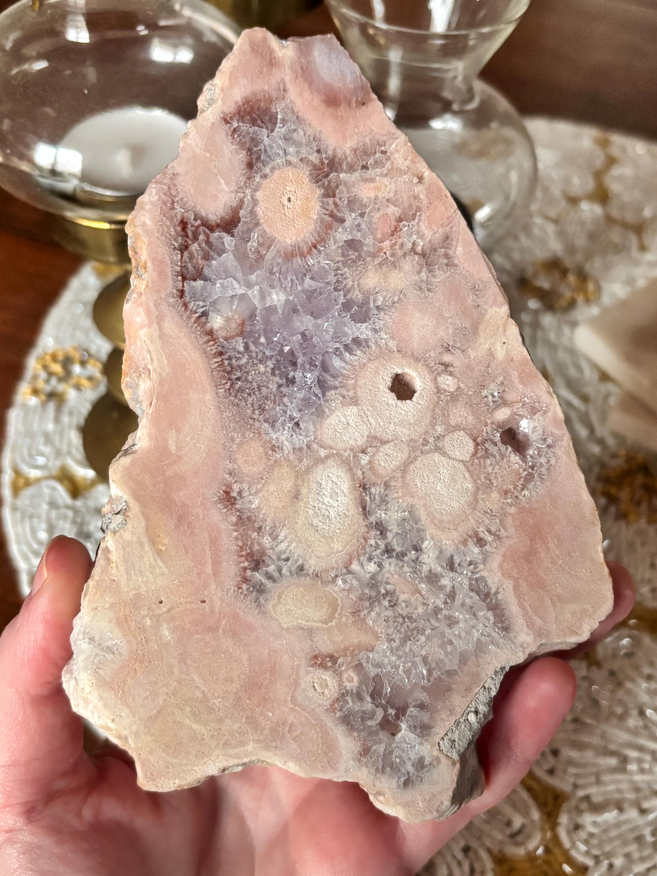 Amethyst Flower Agate Slab
