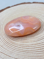 Peach Carnelian Flower Agate Palmstone