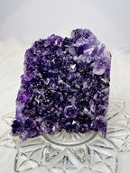 High Quality Deep Purple Amethyst Freeform, Natural Raw Amethyst Cut Base from Uruguay