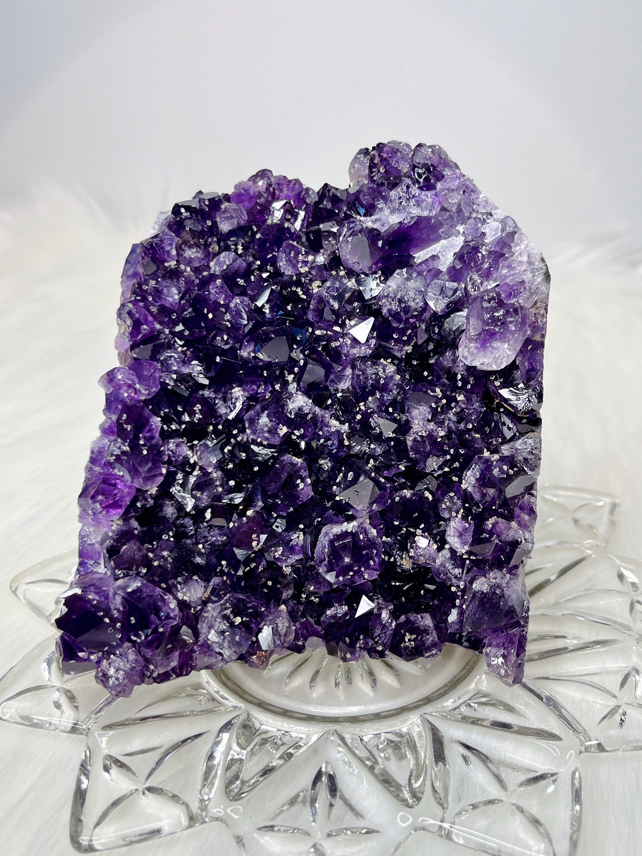 High Quality Deep Purple Amethyst Freeform, Natural Raw Amethyst Cut Base from Uruguay