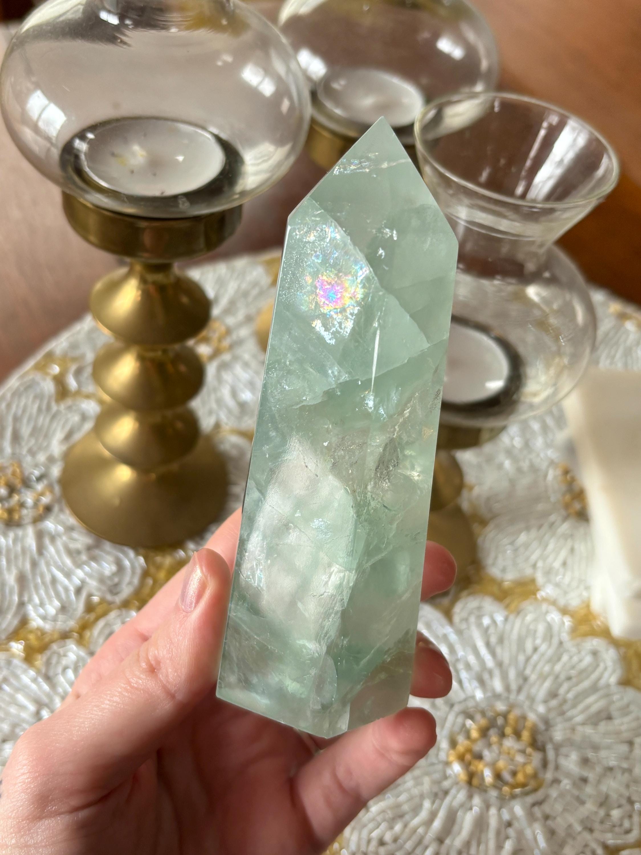 Glassy Green Fluorite Tower