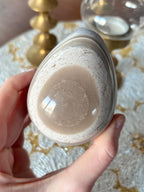 Large Blue Ocean Jasper Egg, Sea Jasper Crystal Carving
