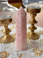 Large Pink Amethyst Tower, Natural Pink Amethyst Crystal Obelisk Point