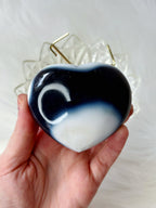 Orca Agate Crystal Heart