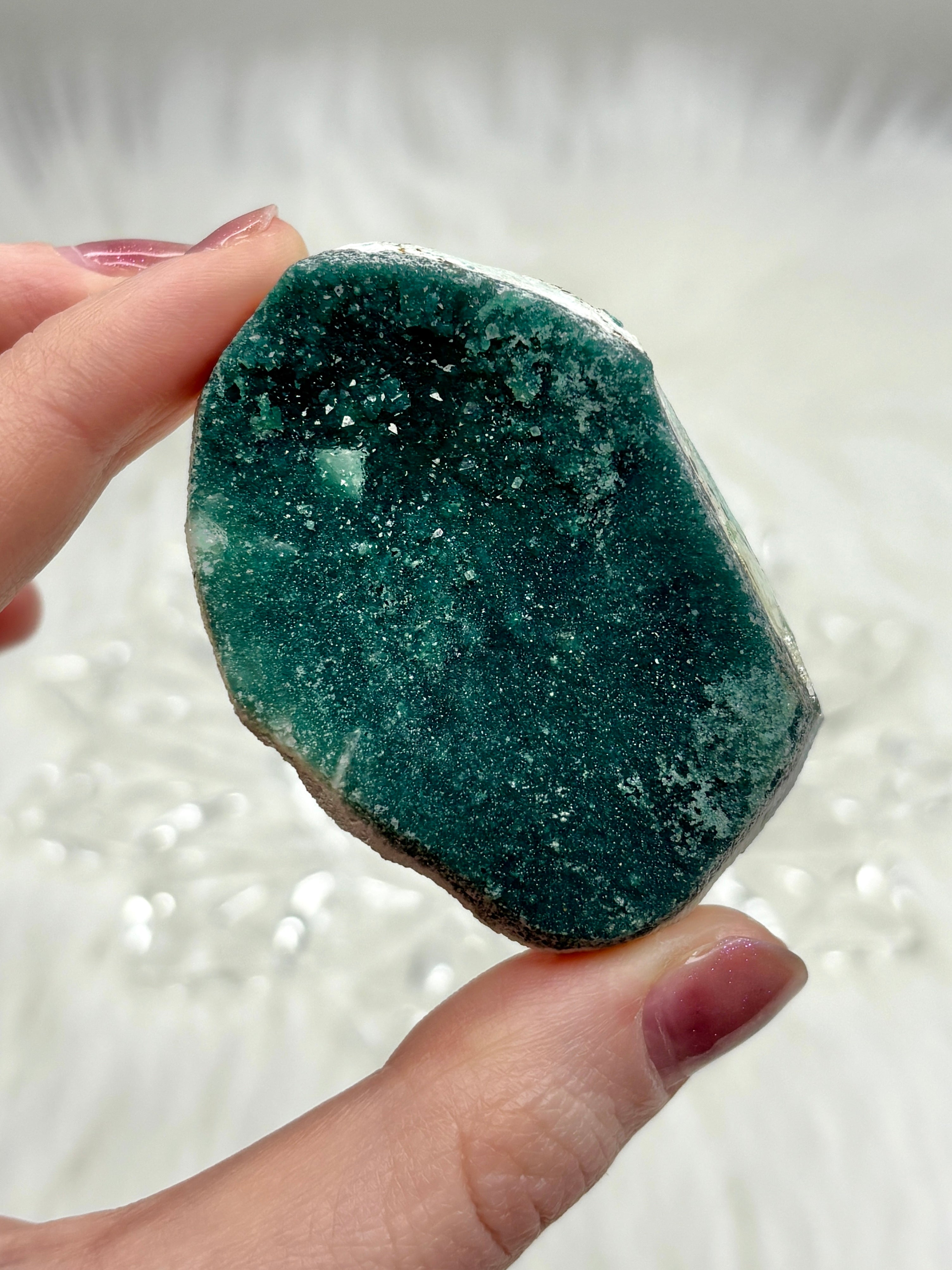 Green Sugar Apophyllite Crystal, Raw Natural Marshy Apophyllite Matrix, Mineral Specimen Collectable