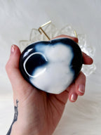 Orca Agate Crystal Heart