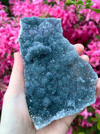 Raw Green Amethyst Slab, "Rainbow" Galaxy Amethyst Crystal