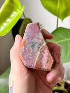 Pink Ocean Jasper Freeform, Rainbow Ocean Jasper Crystal