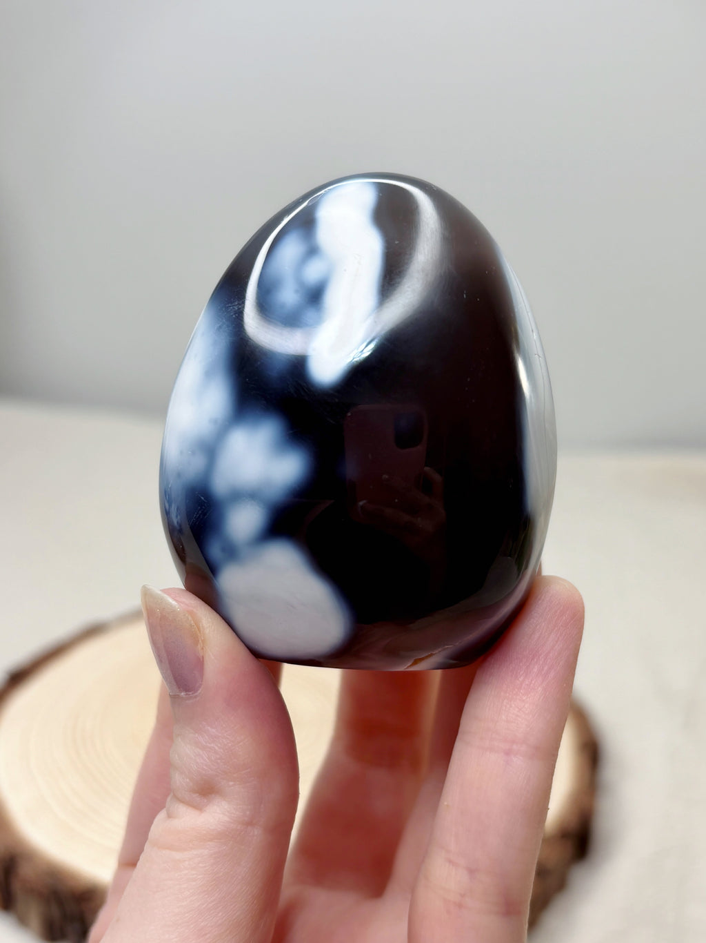 Orca Agate Crystal Freeform