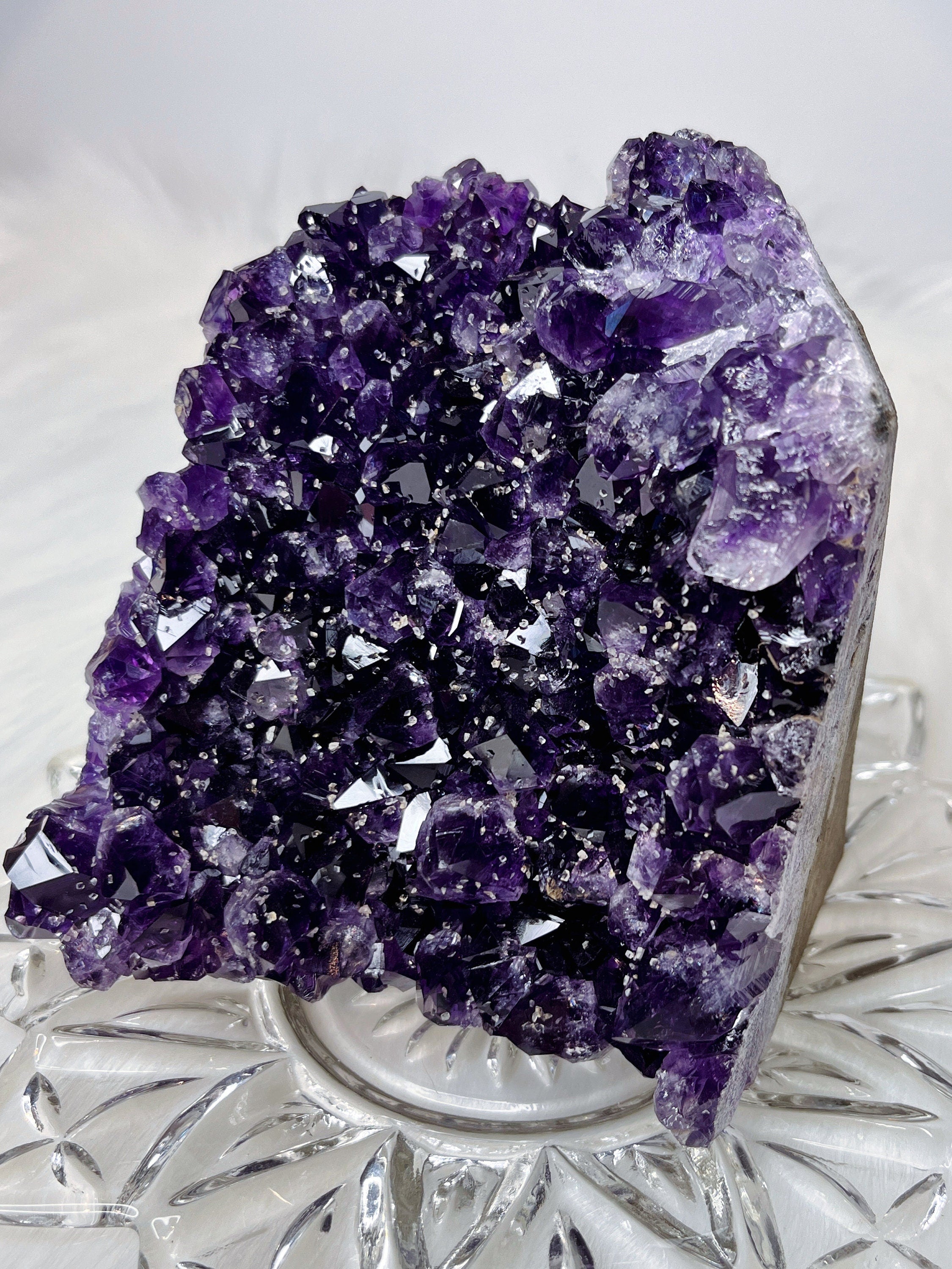 High Quality Deep Purple Amethyst Freeform, Natural Raw Amethyst Cut Base from Uruguay