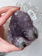 Gemmy Lavender Amethyst Cut Base, Natural Raw Amethyst Freeform