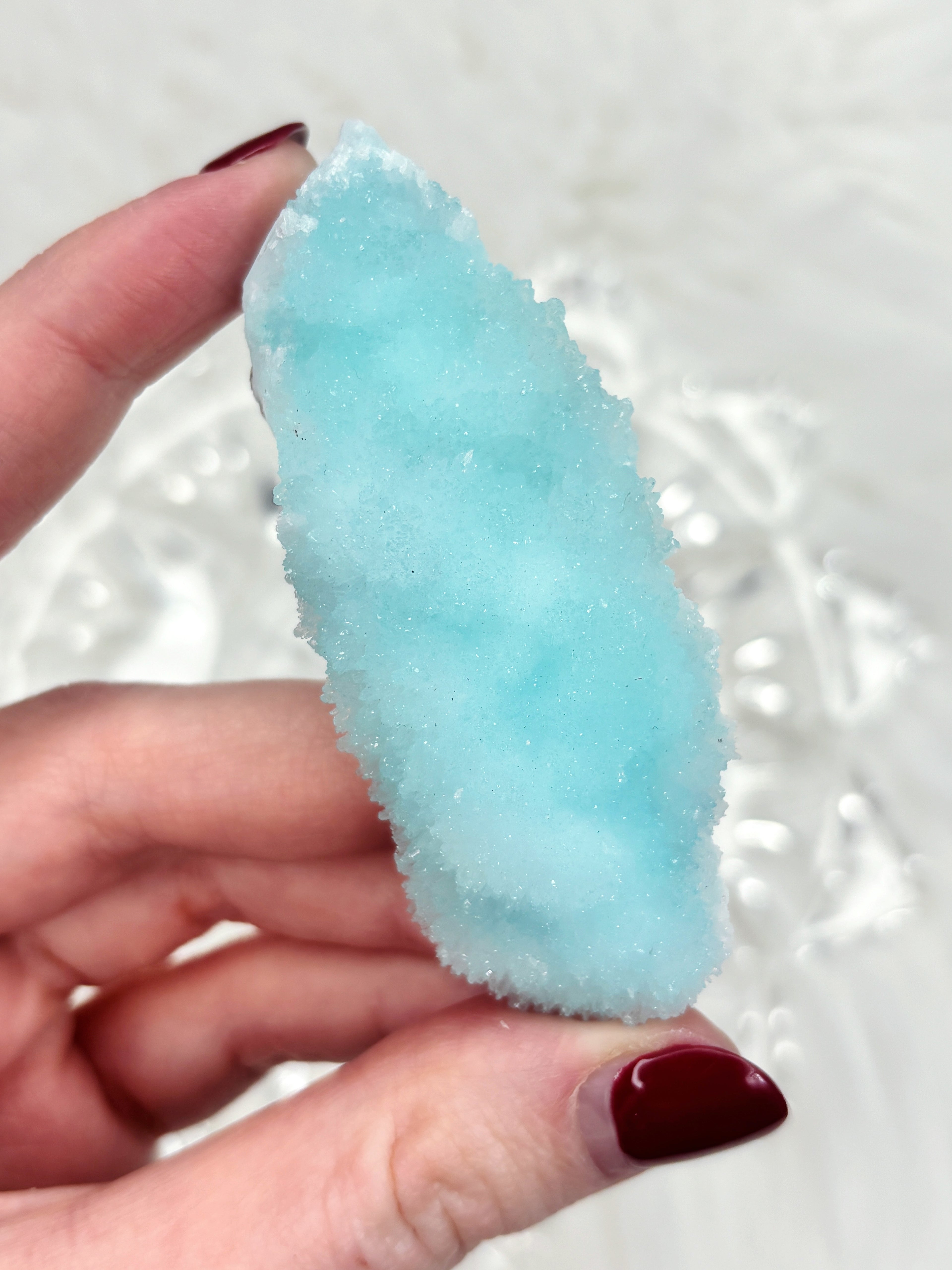 Sugar Hemimorphite Specimen, Natural Blue Green Hemimorphite Crystal