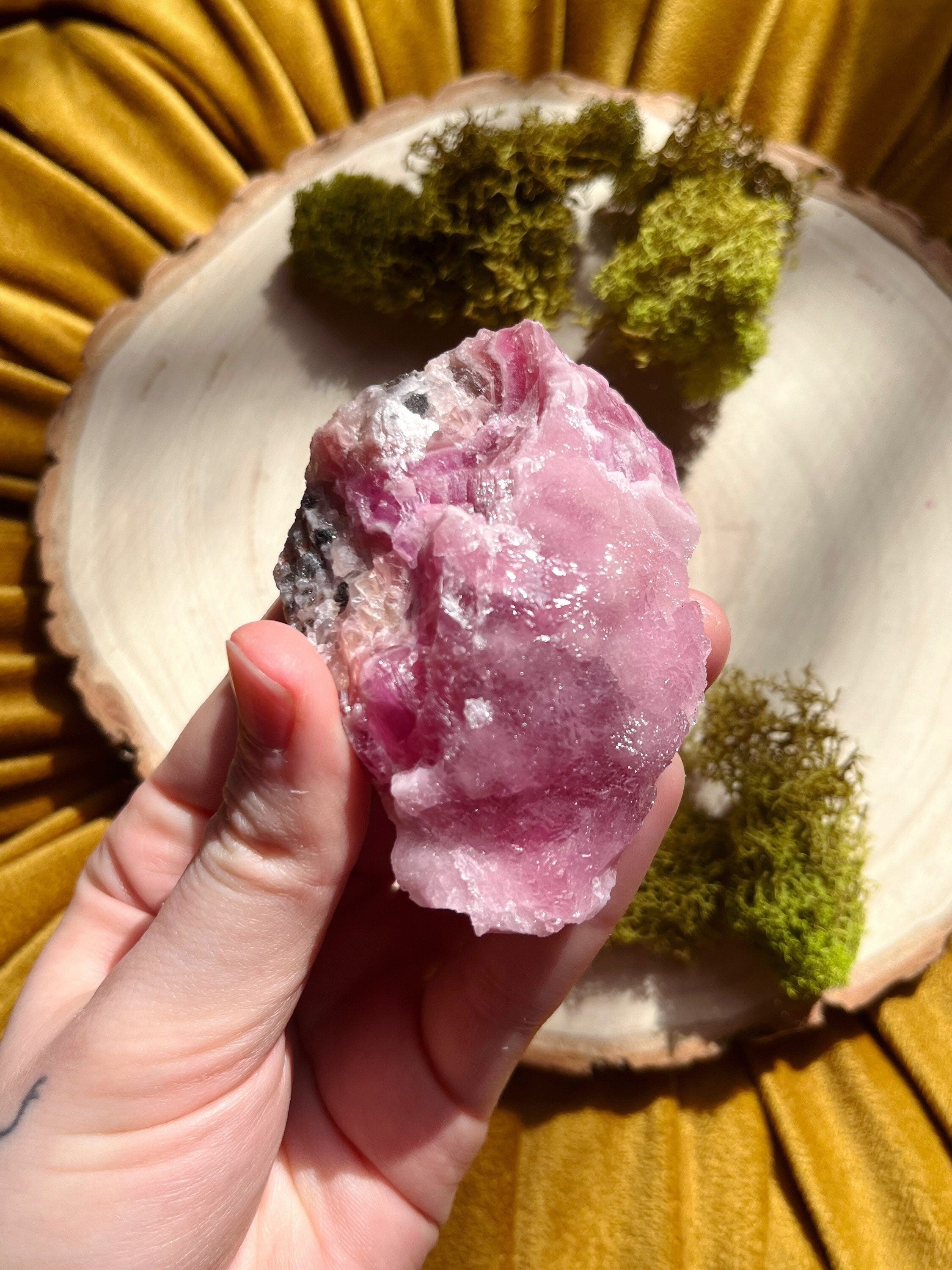 Pink Cobalto Calcite Specimen, Natural Raw Cobalto Calcite Crystal From Morocco