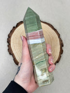 Large Pastel Ocean Jasper Tower