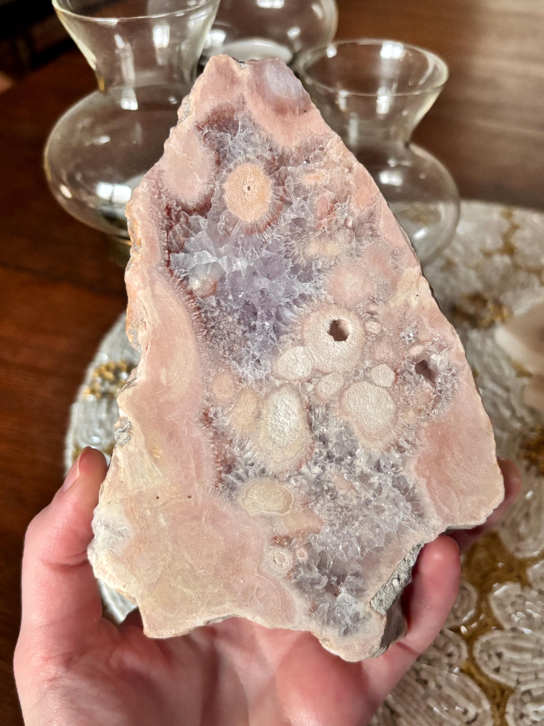 Amethyst Flower Agate Slab