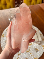 Large Raw Pink Quartz Crystal