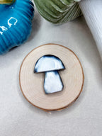 Orca Agate Mushroom Crystal, Hand Carved Natural Gemstone Mushroom